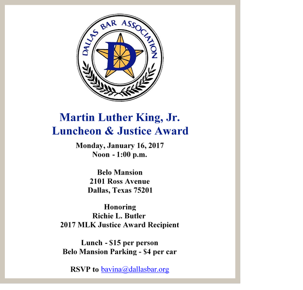 robcrain's tweet image. MLK Lunch at Belo on Mon. One of best events of the year. Pastor Richie Butler receives Justice Award. #StrongerTogether @DallasBarAssoc