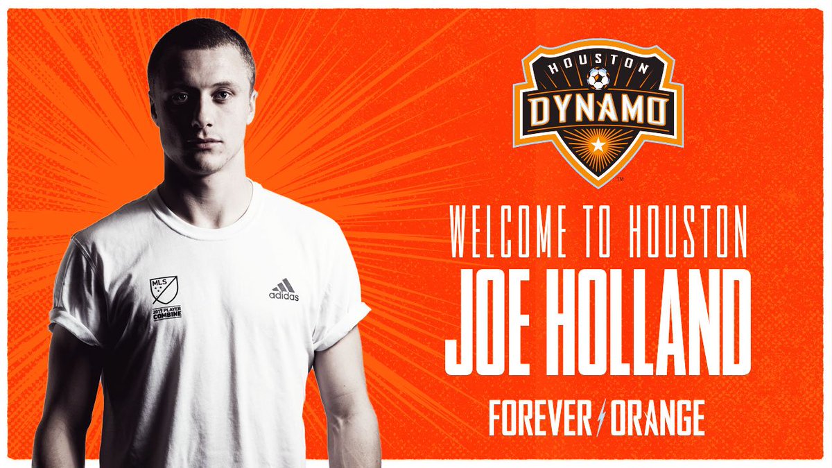 With pick No. 🔟, the #Dynamo select Joe Holland.  Welcome to Houston, @jmttholland! #ForeverOrange https://t.co/bBwqJjq4oc