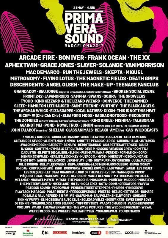 Festspec's tweet photo. Are you ready for this season's #PrimaveraSound? Arcade Fire, Bon Iver, Frank Ocean, The XX, Aphex Twin  #barcelona https://t.co/cmmgiW13P9 https://t.co/OzUo6H62IF