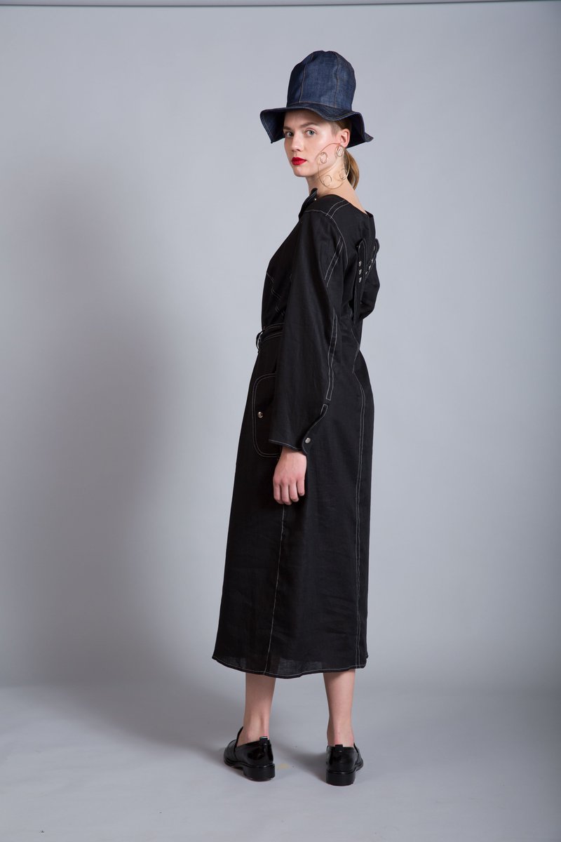 The_Feathered's tweet photo. What's up? we simply love! #VEJAS Belted Dress, #HARDEMAN Bucket Hat &amp; @anndraneen Stein Circle Earring https://t.co/NNwHOhGbBY #shoponline https://t.co/vMw9T1T5rQ