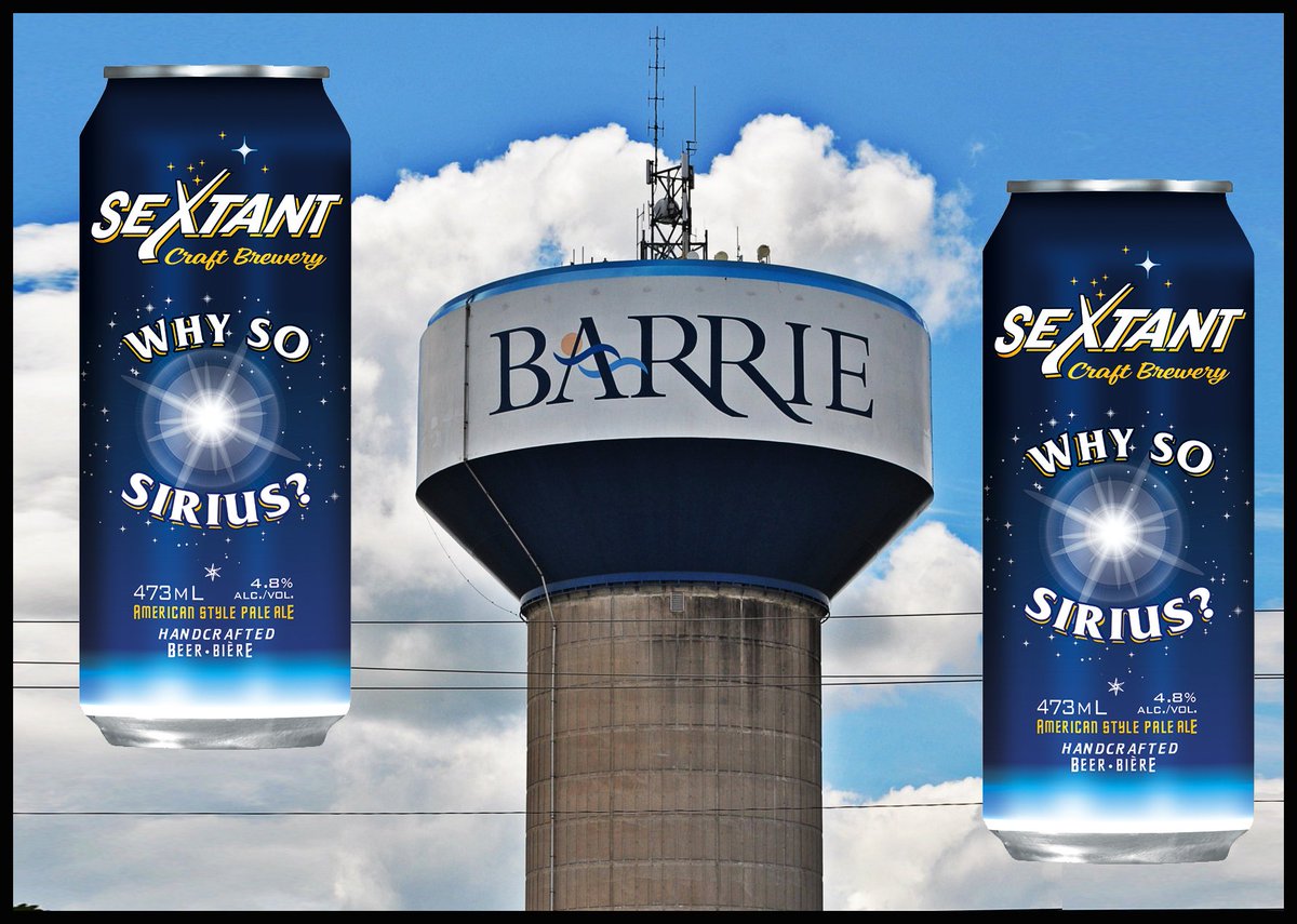 Hey <a href="/cityofbarrie/">The City of Barrie</a>  !!  We've pointed our Sextant North and "Why So Sirius ? " is now available at your local LCBO.  #Barrie