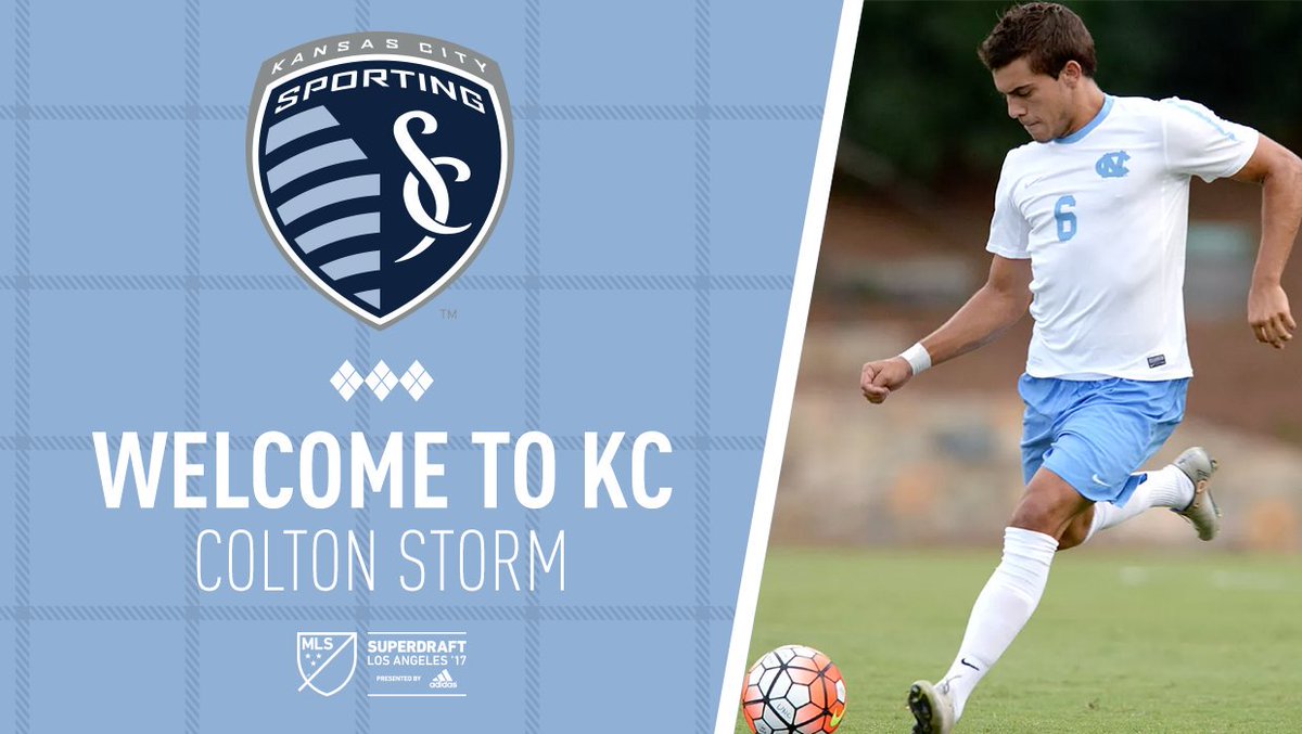 With the No. 14 pick in the 2017 #MLS #SuperDraft, #SportingKC selects @UNCmenssoccer defender @ColtonStorm. https://t.co/N2gCjECRpH