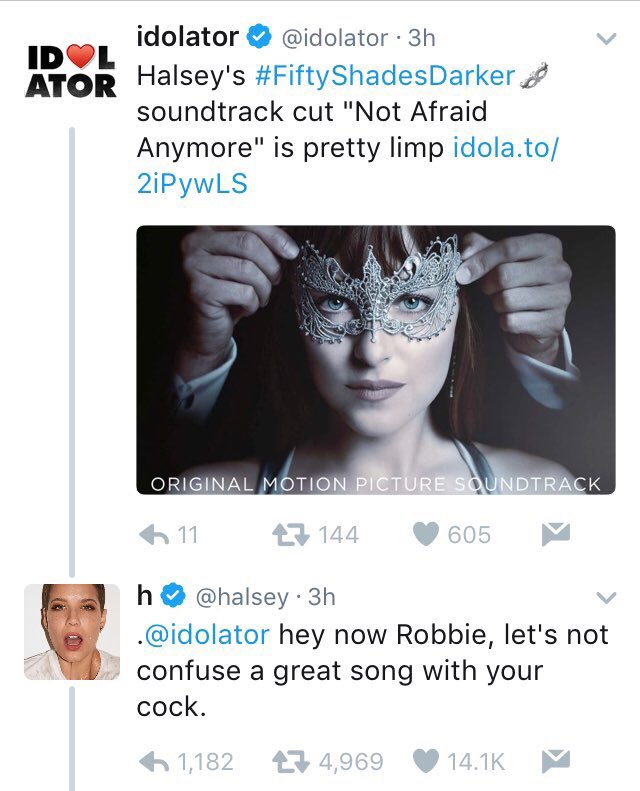 ruthblxney's tweet photo. i hate when music critics do their job!!!! so i'm gonna publicly harass him so my dumb ass fans can say i ended him! im so cool and edgy https://t.co/PkucwDEFUk