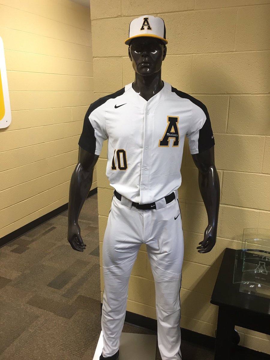 Jacobscaddie's tweet photo. Look Good, Play Good, Feel Good! Excited to show off two of our new @AppBaseball uniforms/hats for this season! #Nike #MoreToCome https://t.co/V7X2UTF3IC