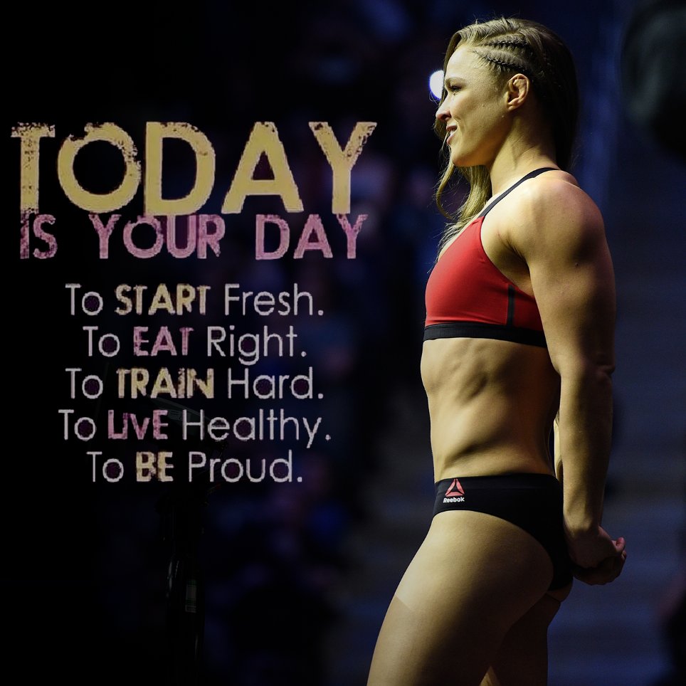 ArmbarNation's tweet photo. TODAY is your DAY! #Motivation #Inspiration - @RondaRousey #RouseyEffect #ArmbarNation https://t.co/f3FSaZMXAW
