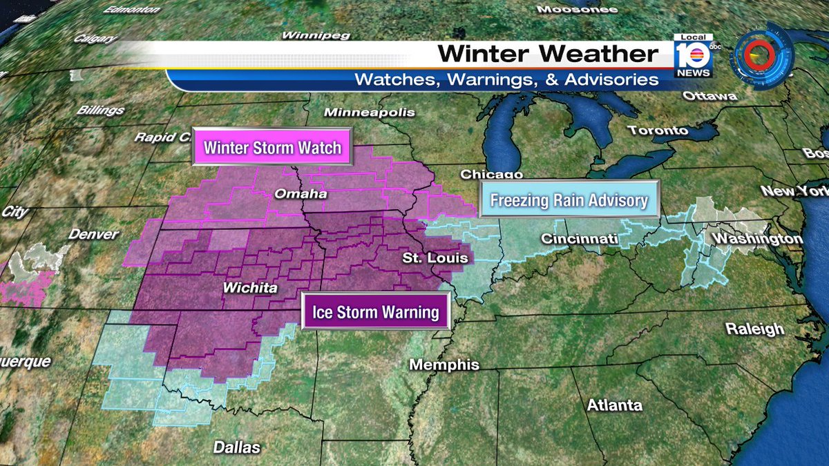Big winter storm expected to dump lots of ice across the national mid-section according to @TrentAricTV https://t.co/3xxpFPaA1Z