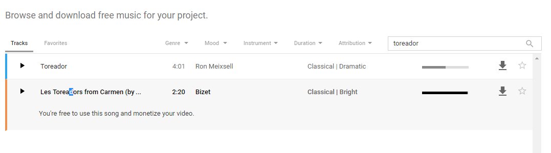 Chrononomouse's tweet photo. For the concern trolls going on about the Toreador song I used being "copyrighted":
From YouTube's creator tab https://t.co/dddnqMvavJ