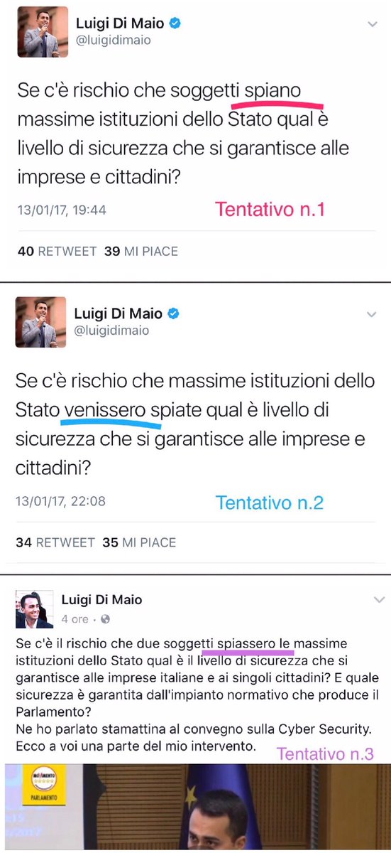 nonleggerlo's tweet photo. Terzo aggiornamento! Il vice presidente della Camera #DiMaio alle prese con la lingua italiana. 🚀

#M5s https://t.co/5Bj8XXESrA