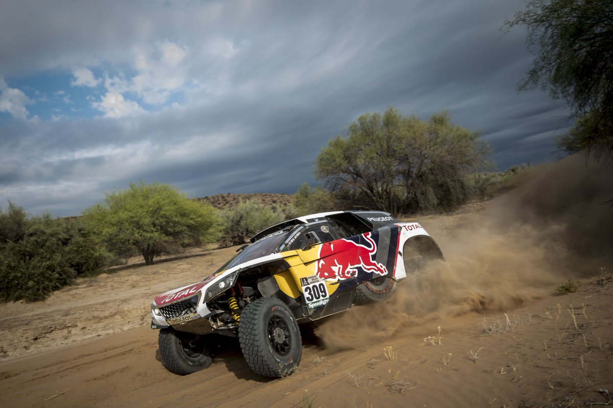 BFGoodrichCAN's tweet photo. Fifth stage win for @SebastienLoeb yesterday at @dakar, as @PeugeotSport &amp; #BFGTires inch closer to a 1-2-3 finish! https://t.co/B5JnfO3siF