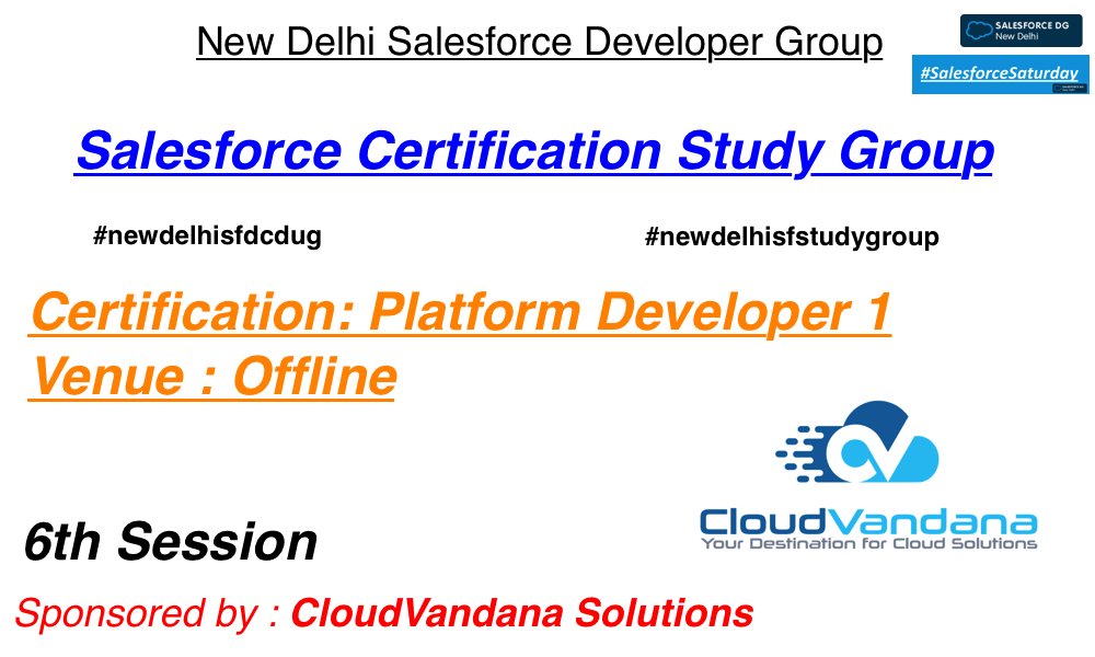 atul31gupta's tweet image. 6th Session of the #newdelhisfstudygroup!
Nobody will be left uncertified now!
#PlatformDev #SalesforceSaturday #Saleforce #newdelhisfdgdug