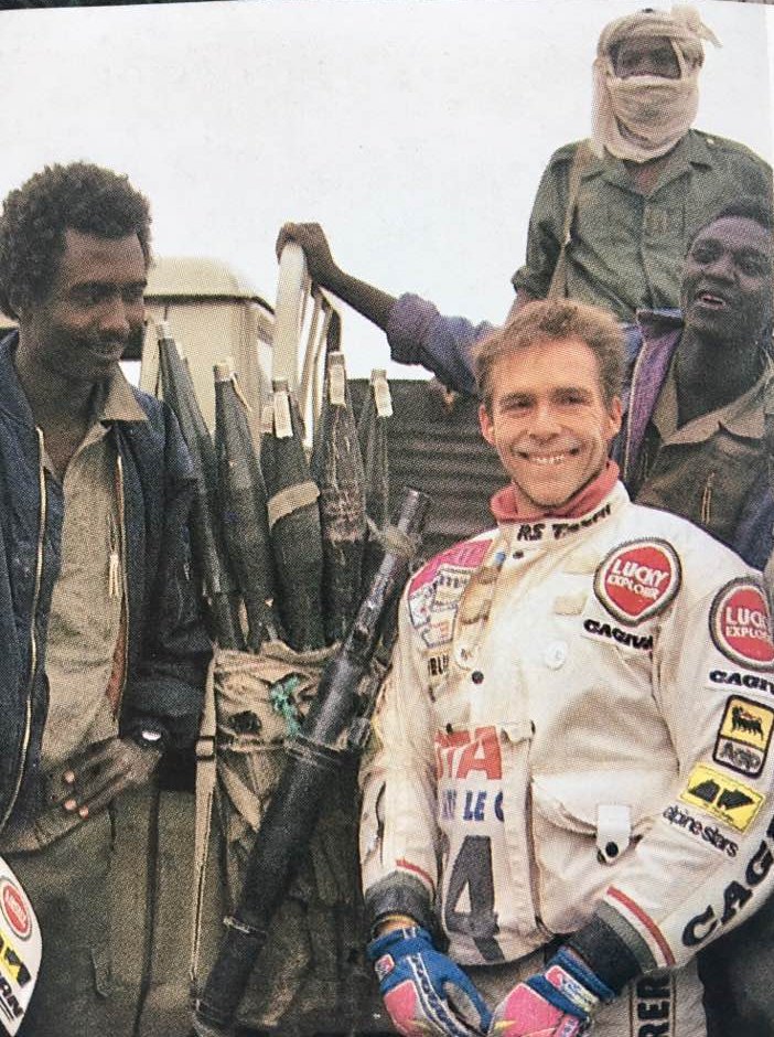 Danny La Porte at Paris - Dakar with friendly militias :) facebook.com/photo.php?fbid…