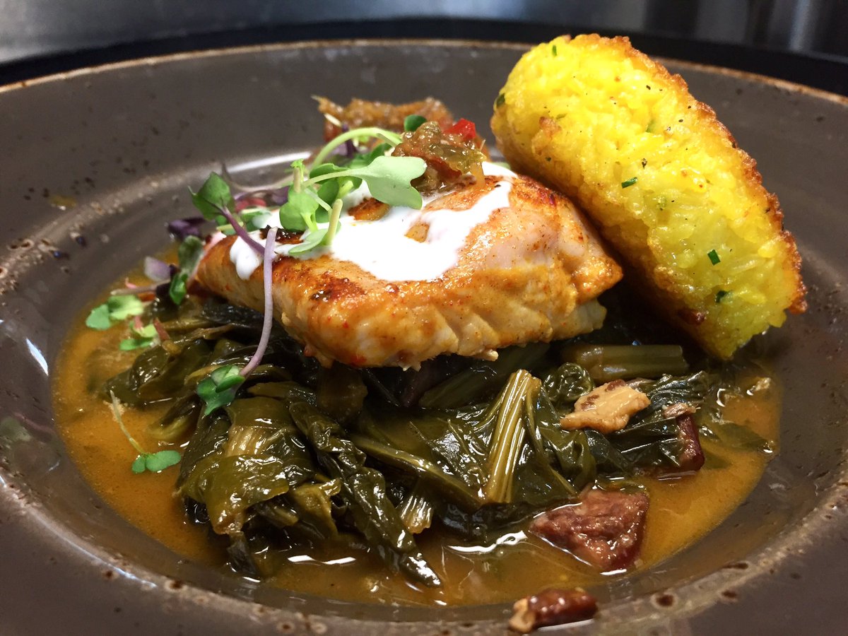 GrandIsle504's tweet photo. Come on into #GrandIsle and try our #ChiliButterBakedFish with #CoveyRiseBraisedGreens and an #HeirloomTomato #SofritoSauce!504-520-8530 https://t.co/jGcmSrmRgj