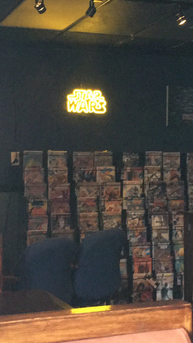 katherineMKE's tweet photo. Comic book bar for the win #NeilsBahr https://t.co/oQcrWh74x1