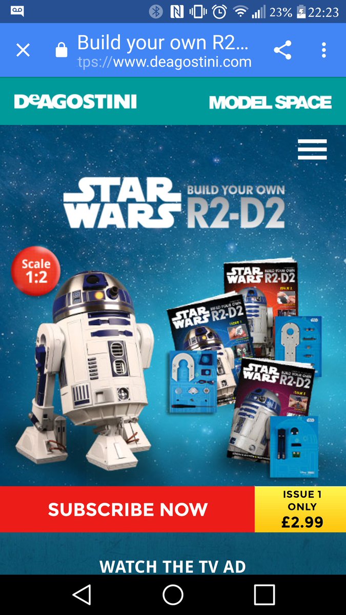 johnhoughchippy's tweet photo. Build your own #R2D2  would be cool but 8.99 per issue and 100 issues?? 90 quid over 2 years &amp; shitload of magazines   #fuckthat #illbuyone https://t.co/CFzikmHBbV