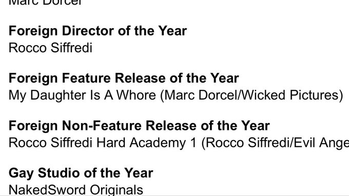 In shock that I won XBIZ foreign feature of the year @dorcel  https://t.co/dzzFznuNbD  I didn't even<a href="/tag/pornochic"class="tags"><span>#pornochic</span></a>