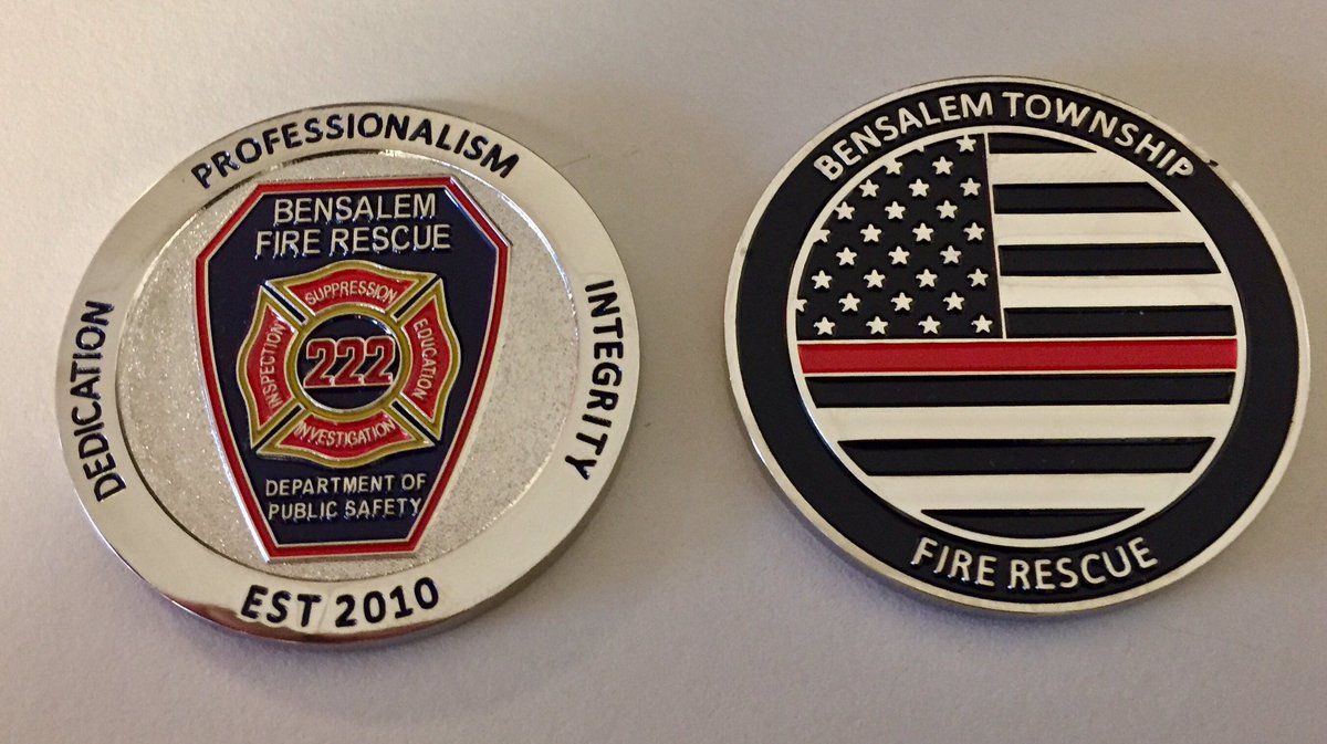 Bensalem_Fire's tweet photo. Bensalem Fire Rescue, Department of Public Safety challenge coin. #engine222 #professionalism #dedication #integrity #iaff_4837 https://t.co/XAn8psXaE2