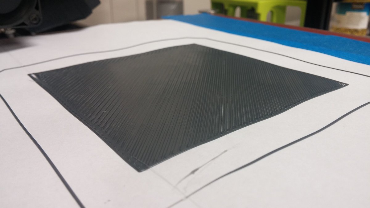 PrintedSolid's tweet photo. Teaching a course on 3D Printing? Print a square on paper. #3DPrinting Visual Aid to demonstrate nozzle gap. #3DPrintingTip https://t.co/Roqh3l43PI