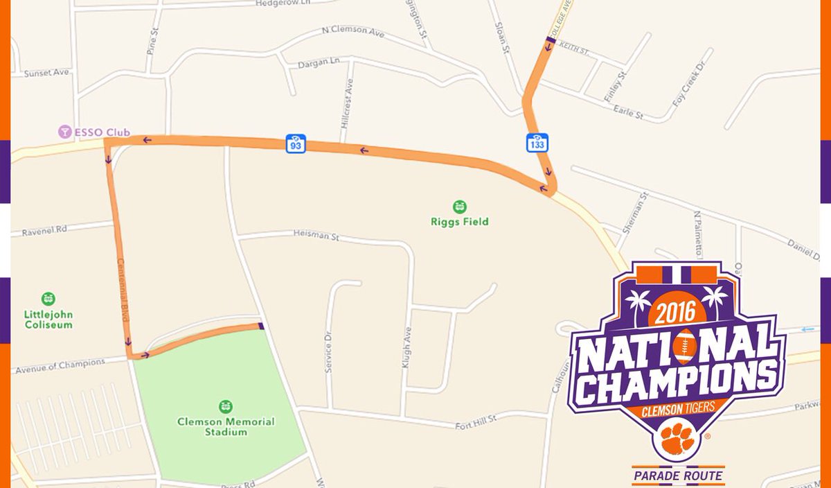 Clemson Football On Twitter Complete Championship Parade