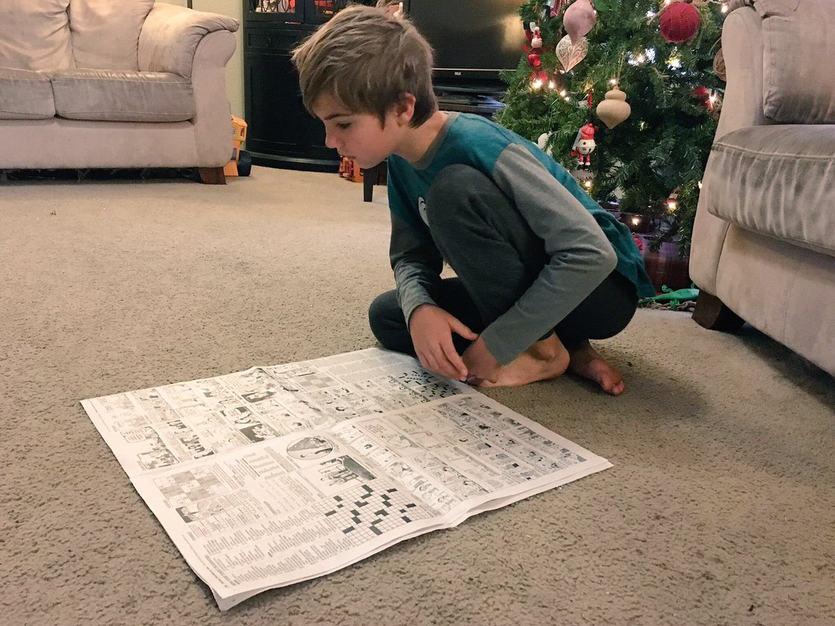 racheltoalson's tweet photo. I got a newspaper subscription for Christmas, but this was the real gift.
#choosetoread https://t.co/ioTDz9ZtLS