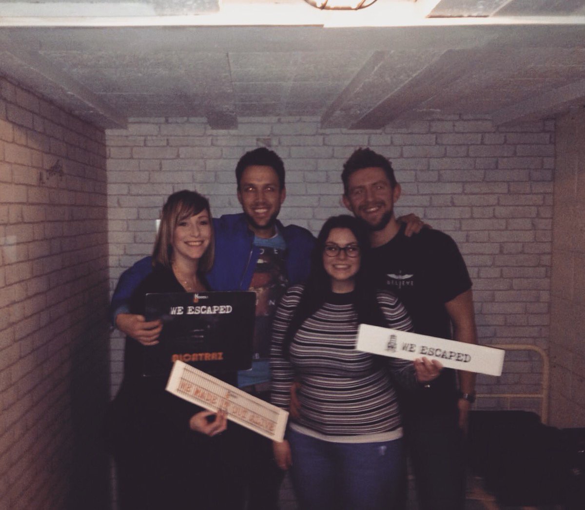 KatieSheath's tweet photo. WE ESCAPED ALCATRAZ PRISON! 🕵🏻🕵🏻‍♀️ #Houdini #escaperoom #smashedit 💪🏼 https://t.co/wsQ8wzpPav