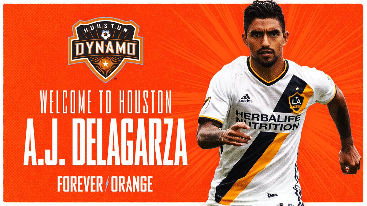 HoustonDynamo's tweet photo. NEWS: #Dynamo acquire defender A.J. DeLaGarza from the @LAGalaxy ➡️ https://t.co/VXEdtySvqo #ForeverOrange https://t.co/8iQZinrJ5J