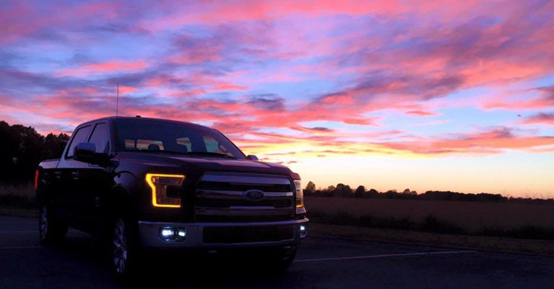 A gorgeous sunset with a #Ford #F150 to match. #TruckTuesday
