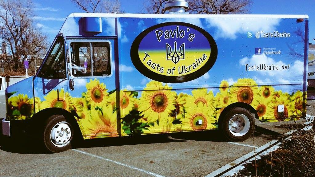Not only is the food delicious but look how pretty and springy the truck on a Fri evening! Come join us for beer and <a href="/TasteUkraine/">Pavlo's Taste of Ukr</a> #gfbeer