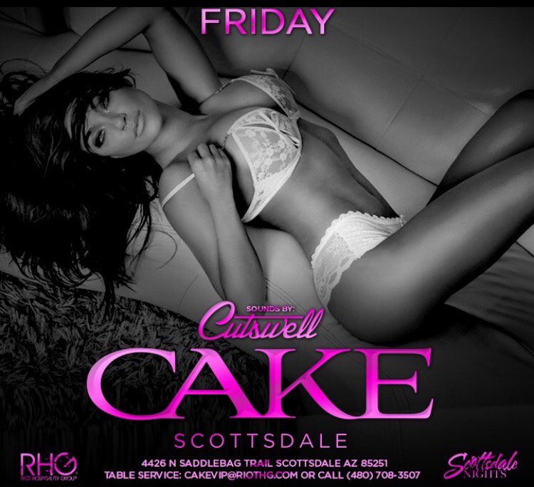 GemRayMedia's tweet photo. It’s almost time for #CakeScottsdale Friday Nights w/ #ScottsdaleNights 🎉🎉 Contact us for #VIP - 480.772.7613 @GemRayMedia #FridayThe13th https://t.co/Be6rbO5PPZ