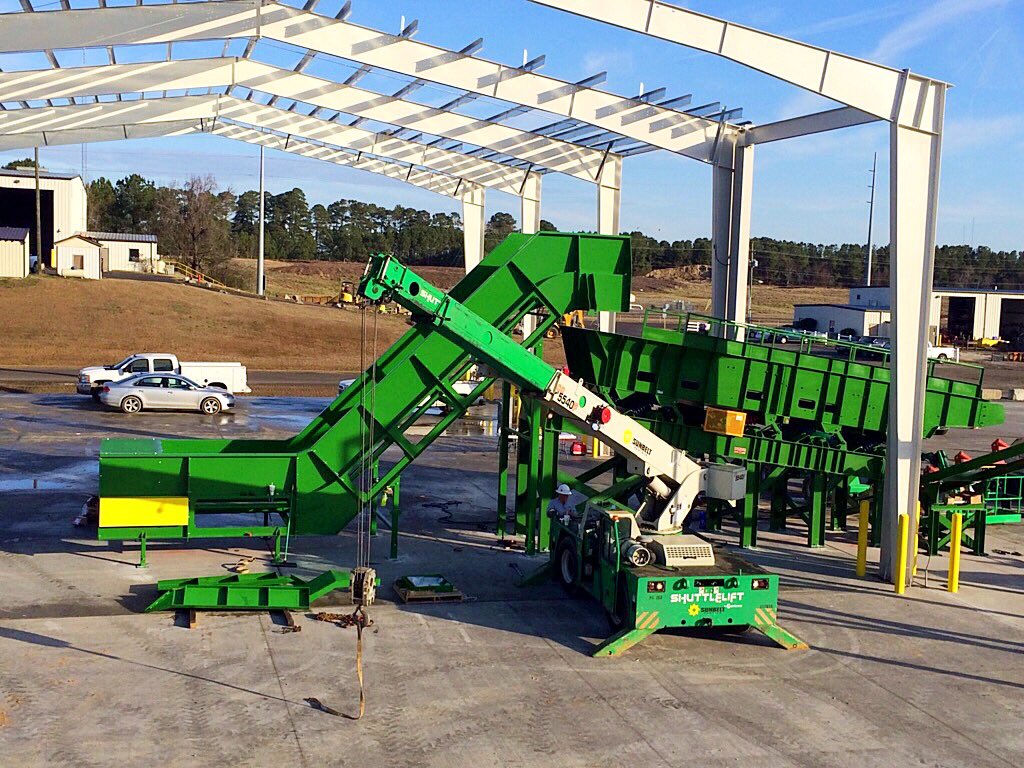 MetalTechSys's tweet image. Pitt County C&amp;amp;D Recycling System Installation: Day Two