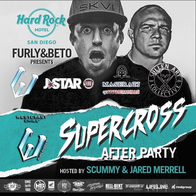 #Chargers left #SanDiego but we are coming back!  Join the #PureEnergy AllStars at <a href="/HardRockSD/">Hard Rock Hotel SD</a> for our #SuperCross AfterParty On Saturday!