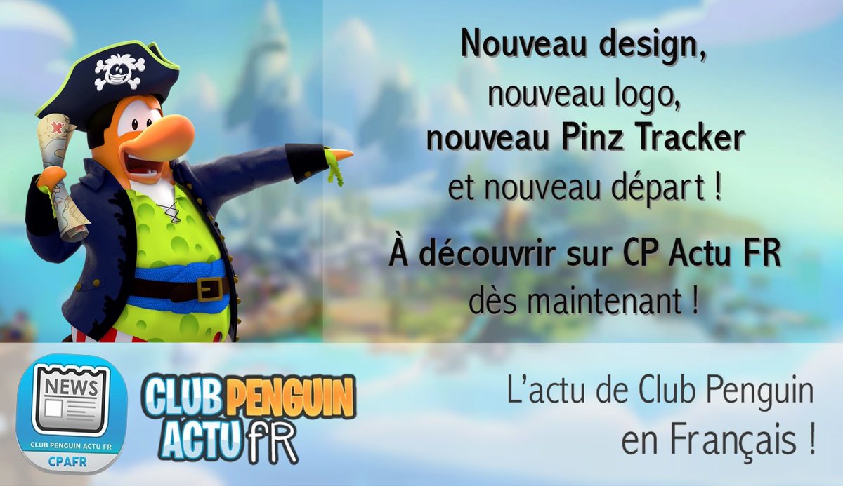 CPNewFR's tweet photo. Nouveau logo, nouveau design, nouveau Pinz Tracker et nouveau départ pour CPActuFR, dès maintenant !
#CPNew 3.18.1 | https://t.co/ceqKrwjS8K https://t.co/67gzjGH0oE