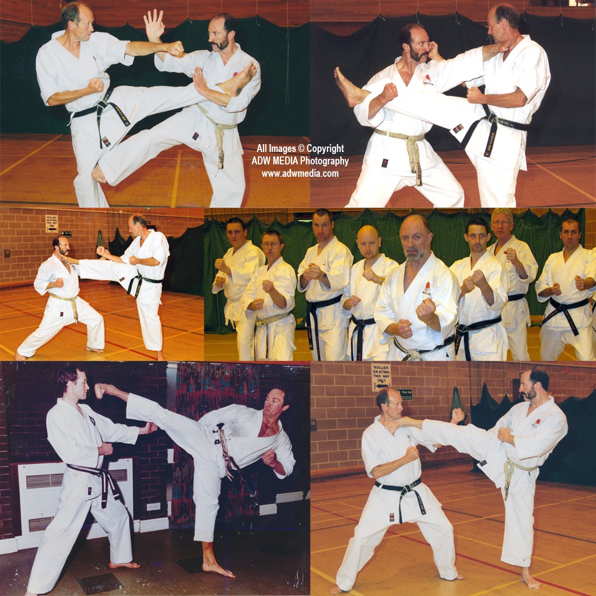 Sensei Terry O'Neill and Myself plus members of Satori Shotokan KC @ Queens Park Sports Centre, Chesterfield. Circa late 1970 to 2010