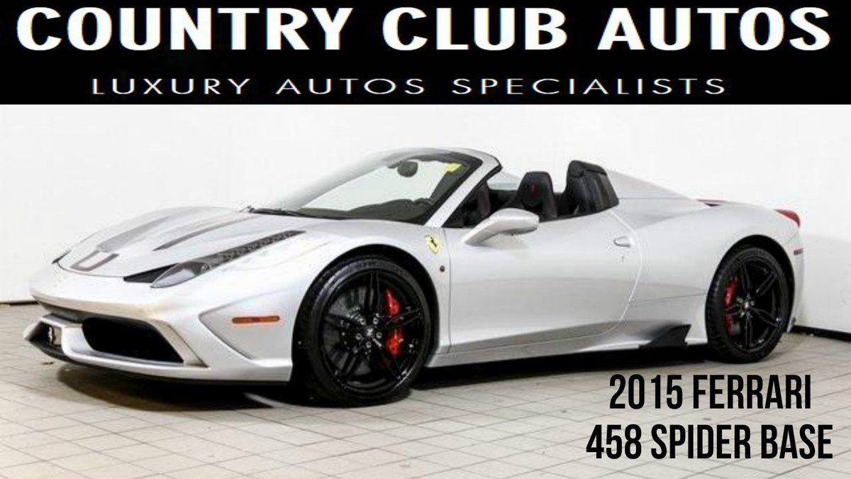 Countryclubaut's tweet photo. 2015 Ferrari 458 Spider Base
To check this car - https://t.co/pu54lWhPni
#Ferrari #Ferrari458 #SpiderBase #CarDealer #CountryClubAutosInc https://t.co/53onOBH5oe