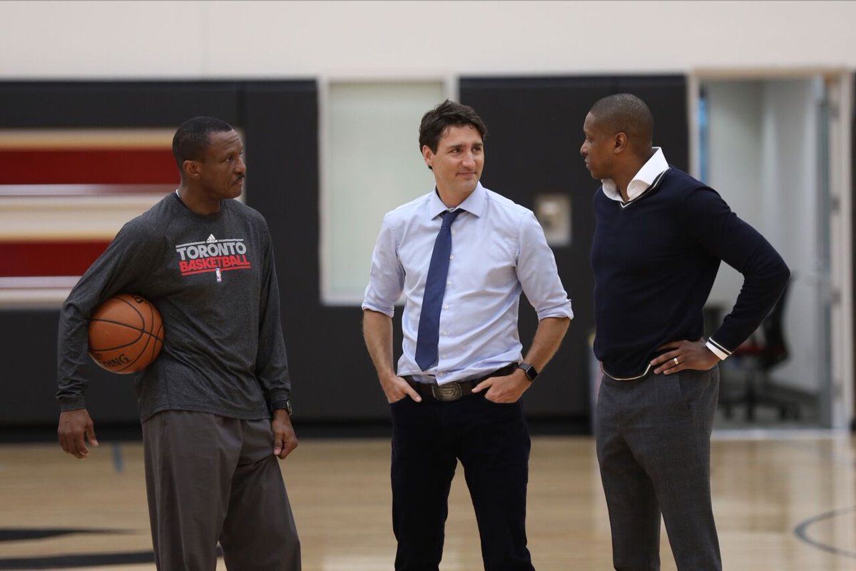 Raptors's tweet photo. Had a great time today w/ @JustinTrudeau &amp; the students of La Loche, SK. Enjoy the game guys! #LaLocheDreamsBig #WeTheNorth https://t.co/o7M16noNuM