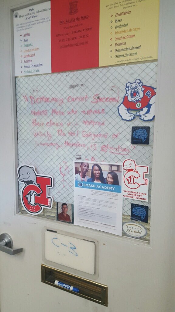 jreneecohen's tweet photo. Thank you #PuenteProgram & @TennysonHS! We enjoyed meeting your fantastic #Lancers & talking about @SMASHAcademy! #Heartofthebay https://t.co/V37ZIJkgao