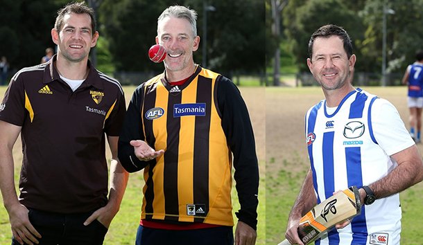 PontingFdn's tweet photo. ONE WEEK until Ricky's #BiggestGameofCricket between @NMFCOfficial &amp; @HawthornFC - who's your tip? BOOK https://t.co/tPMSmdFu7Q #TassieStyle https://t.co/UlAyUdoxvU