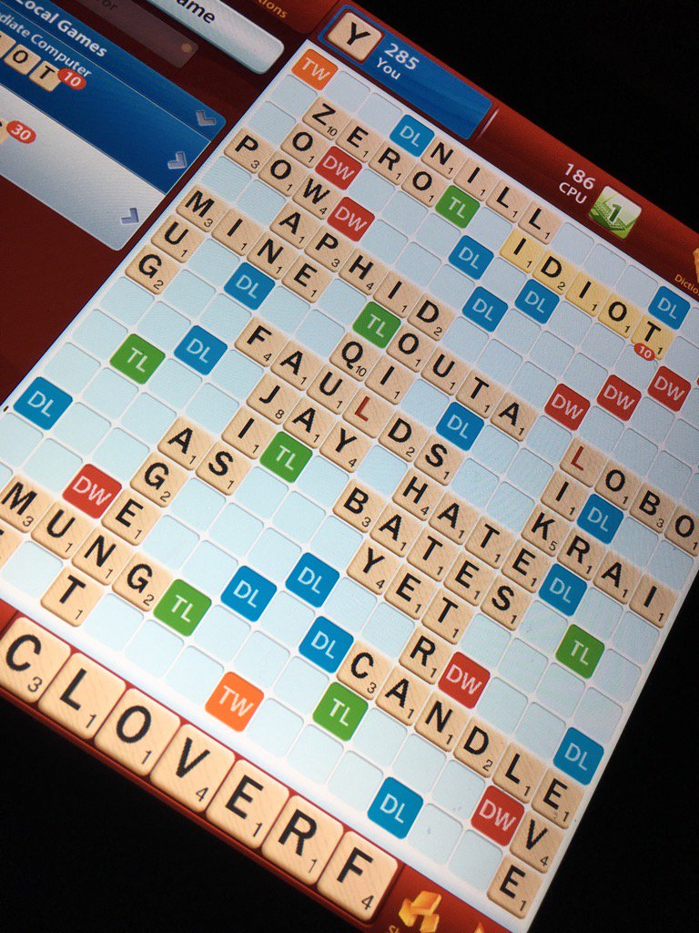 AmyjDodge's tweet photo. Must have reached my word limit this week because I'm struggling to finish this game #FlightToOttawa #scrabbleaddict https://t.co/6ncYiSVy9m