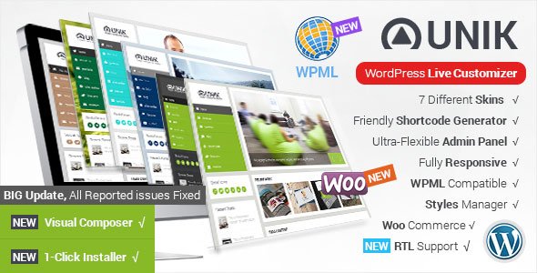 Unik v1.8 - ... - socialscrpts.com/unik-v1-8-ultr… #socialscrpts @socialscrpts #wordpress #wordpresstheme #themeforest