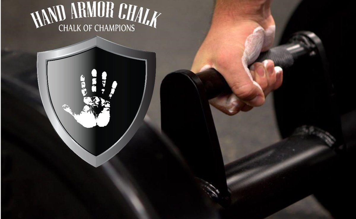 HndArmrAthletic's tweet photo. If you can't hold it, you can't lift it. Use #handarmor #chalk without the mess! https://t.co/NDmHkbntPE #gripwork #weightlifting #gym https://t.co/wlTKxeqyMa