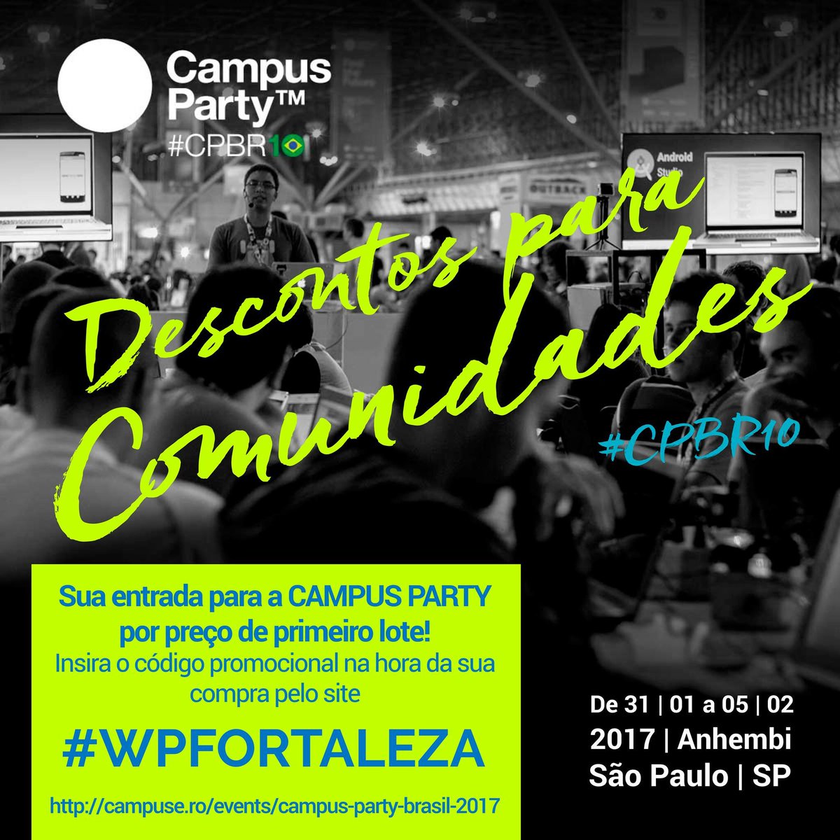 WordPressFOR's tweet photo. Desconto de comunidade parceira da #cpbr10! WordPress Fortaleza marcando presença na Campus 10 anos 😉 #wpfor https://t.co/UQ0Z7vJbE5