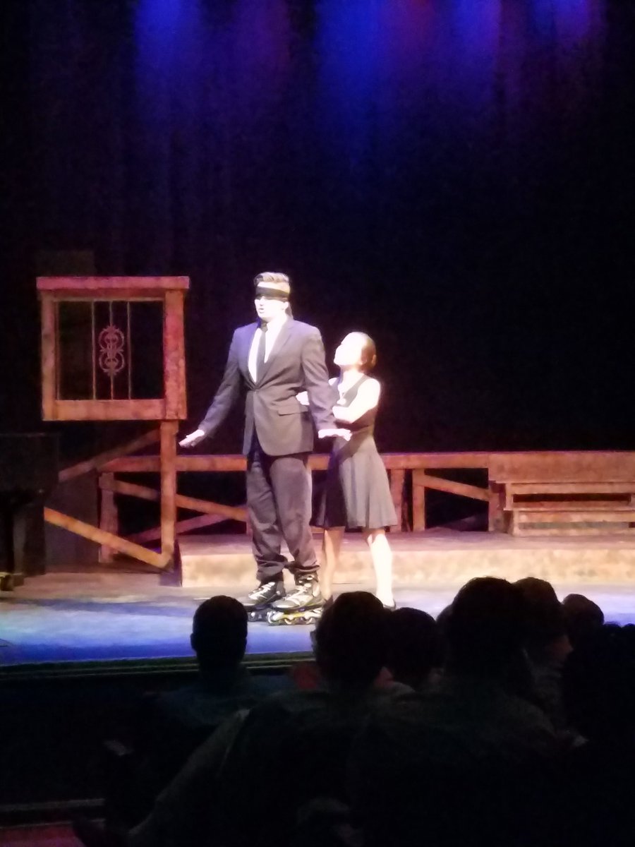 TechTheatreDept's tweet image. "An Accident Waiting to Happen," from The Drowsy Chaperone. #LoveAndMurder