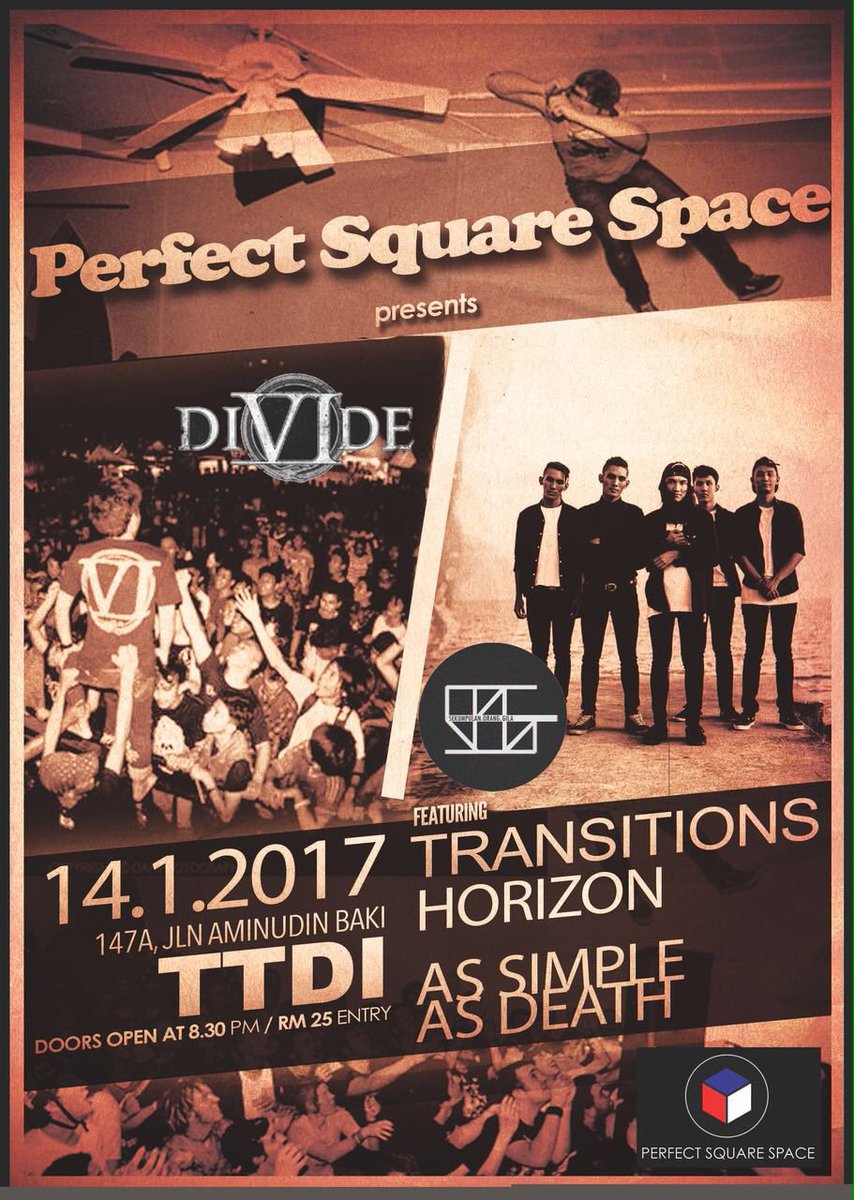 it's tonight ! come join the party ~ <a href="/DIVIDEjkt/">TXT DARI DIVIDE</a> <a href="/weareSOG/">Sekumpulan Orang Gila</a> <a href="/hrznmetal/">HORIZON</a> <a href="/transitionsmy/">Transitions</a> doors open at 830pm