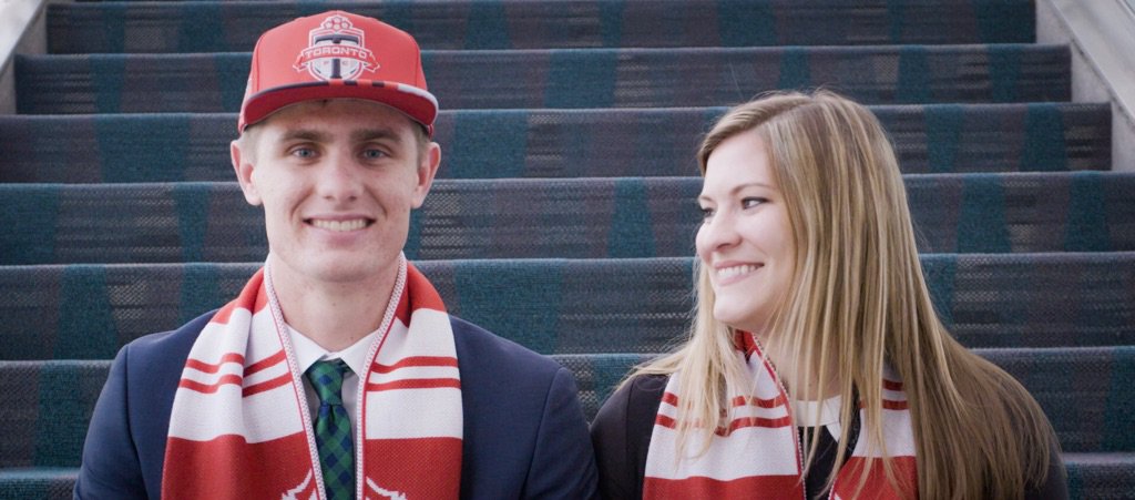 Clayton Hansler (@chansler) on Twitter photo Notre Dame athletics' power couple. <a href="/Brandon_Aubrey/">Brandon Aubrey</a> and fiancΓ©e Jennifer Blum. Welcome to the family. #AllForOne Notre Dame athletics' power couple. <a href="/Brandon_Aubrey/">Brandon Aubrey</a> and fiancΓ©e Jennifer Blum. Welcome to the family. #AllForOne