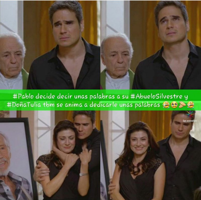 fredixanicama's tweet photo. #Cap114 /#Pablo se anima a decirle algunas palabras a su abuelo #Silvestre junto a #DoñaTulia y agradecerle/🔜👏📺😢😭😭💔💔
#22deEneroGranFinal https://t.co/qTF4GiQhvn