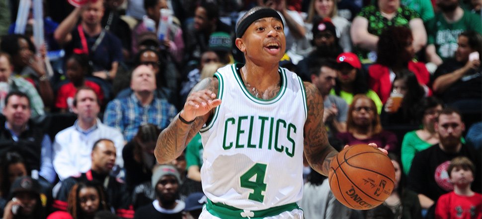 celtics's tweet photo. Isaiah Thomas hits the GAME-WINNER with 2.4 seconds remaining and the C's come away with a 103-101 win! RT to make IT an All-Star! #NBAVote https://t.co/EwAf1oEo6Y