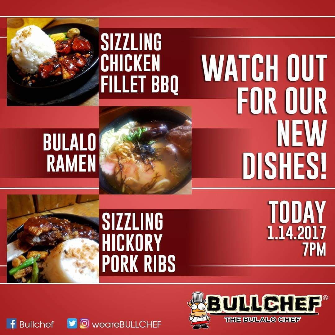 weareBULLCHEF's tweet photo. We have 3 new delectable dishes for today, January 14, 2017!
 Try it now only here at #Bullchef! https://t.co/fLWDlvNJT6