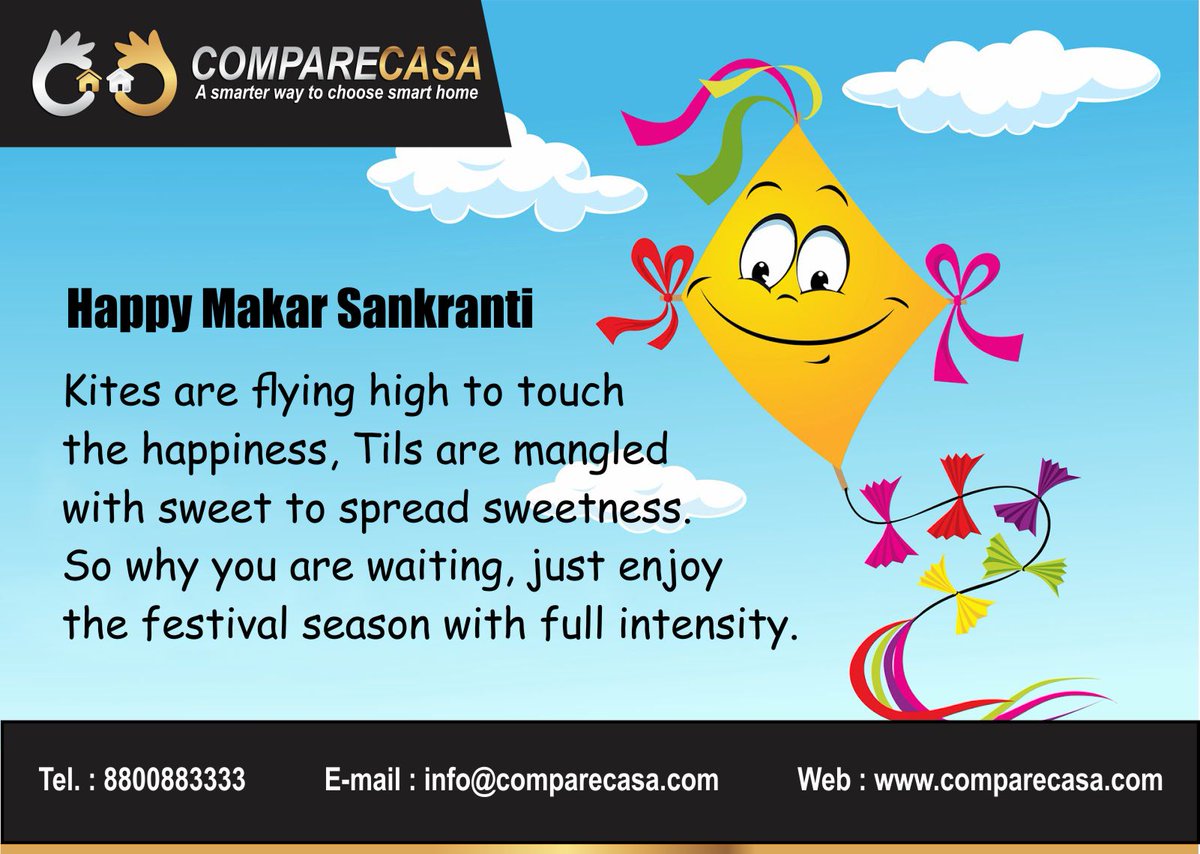 Comparecasa's tweet photo. Wishing You a Very #Happy #Makar #Sankranti https://t.co/oGEW5vSOYE