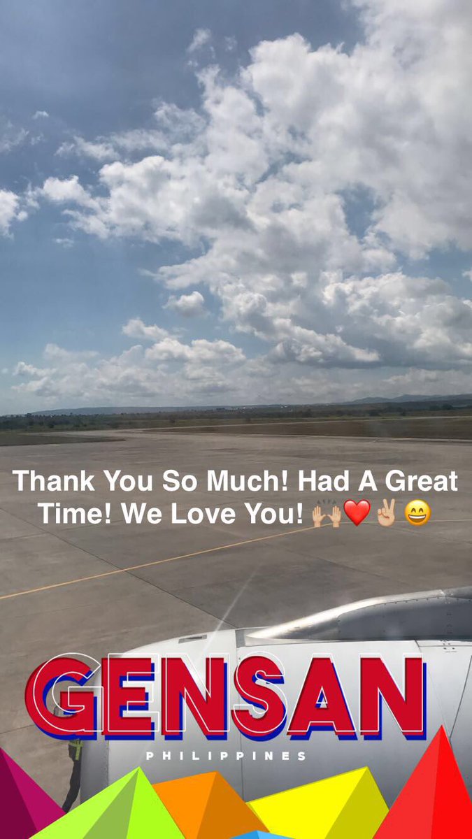 imjoaoconz's tweet photo. Thank You Gensan! Till Next Time! We Love You! ❤✌🏼😄 https://t.co/UkNwkyeIuK