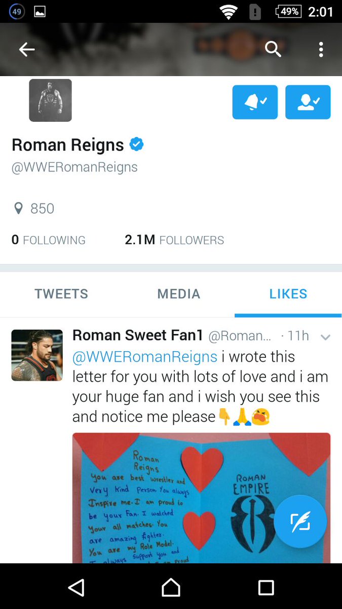 RomanSweetFan's tweet image. @WWERomanReigns you make this year special &amp;amp; precious for me you give me a lot of happiness this year &amp;amp; i can't forget 12 Jan 2017 I💗U 😊