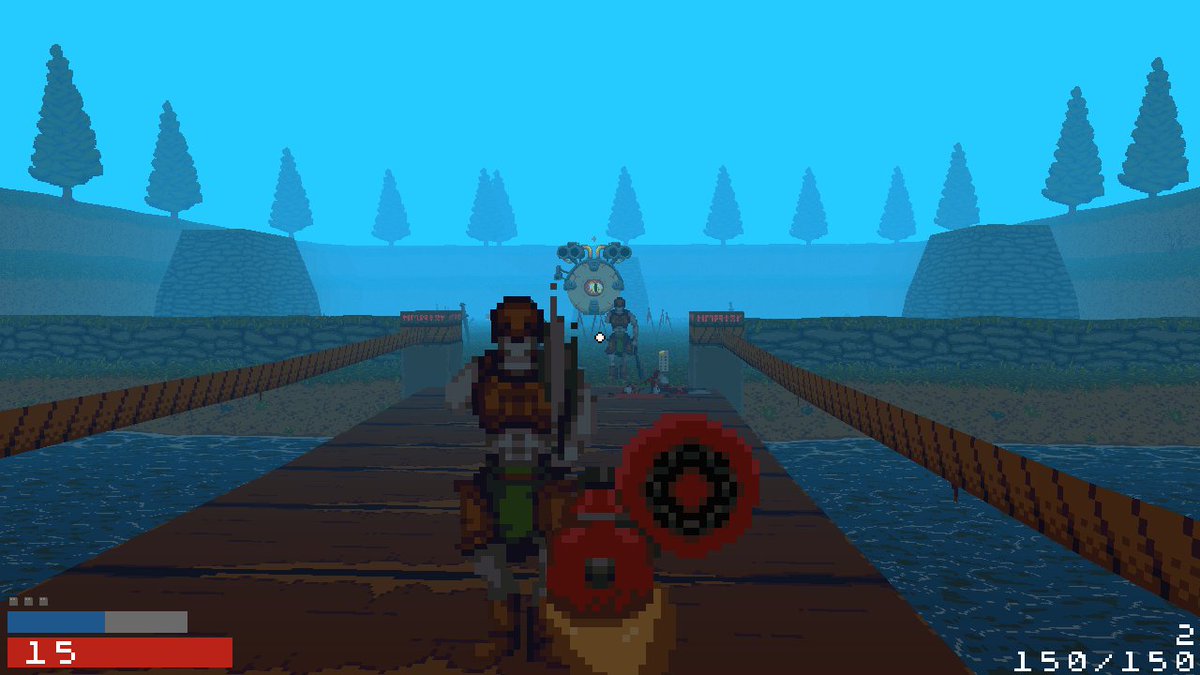 RegdayNull's tweet image. Hermodr is in. #screenshotsaturday
Retro 2.5D first person shooter.
#HermodrGame #indiedev #indiegame